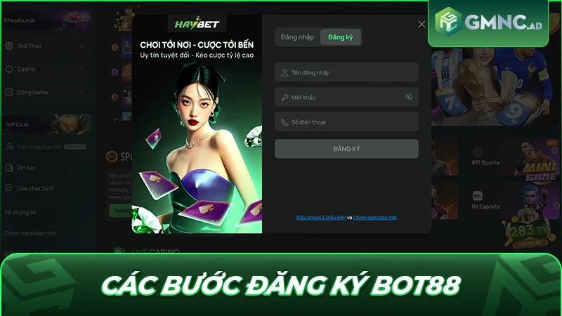 Các bước đăng ký tài khoản siêu đơn giản tại nhà cái