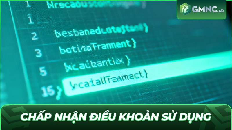 Chấp nhận điều khoản sử dụng khi truy cập vào GMNC