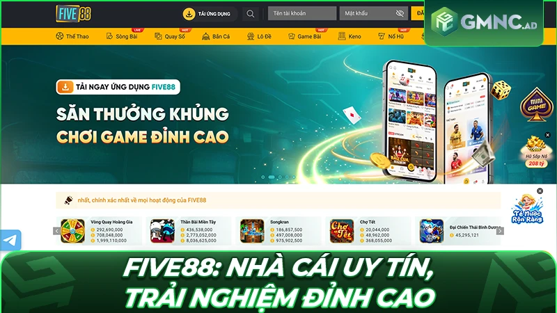 Five88: Nhà Cái Uy Tín Với Trải Nghiệm Cá Cược Đỉnh Cao