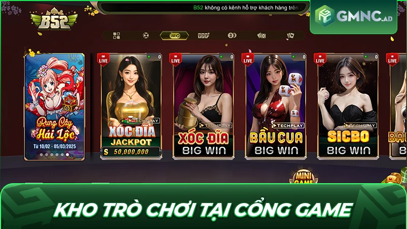Kho trò chơi tại cổng game siêu cấp hấp dẫn