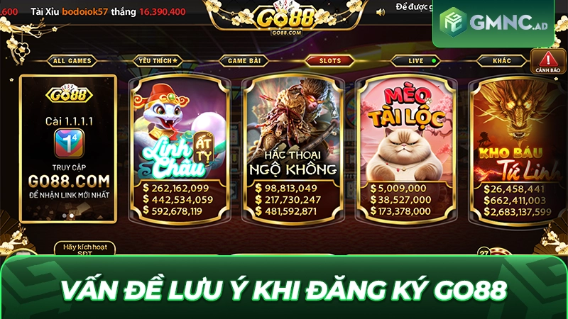 Lưu ý khi khởi tạo tài khoản game Go88